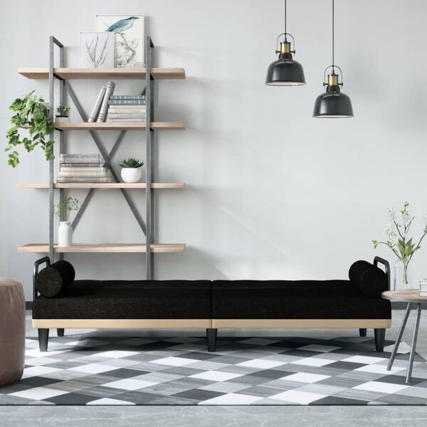 vidaXL Svefns&oacute;fi me&eth; Armhv&iacute;lum Svart &Aacute;kl&aelig;&eth;i