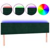 vidaXL LED H&ouml;f&eth;agafl 180x5x78/88 cm D&ouml;kkgr&aelig;nt Flauel