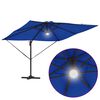 vidaXL Roma Parasol Blár 286 x 284 x 270 cm Aluminum og pólyester