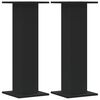 vidaXL Pl&ouml;ntustandar 2 stk Sv&ouml;rt 30x30x80 cm Samsettur Vi&eth;ur
