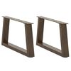 vidaXL s&oacute;fabor&eth;sf&aelig;tur V-laga 2 stk. n&aacute;tt&uacute;rulegt st&aacute;l 60x(30-31,3) cm st&aacute;l