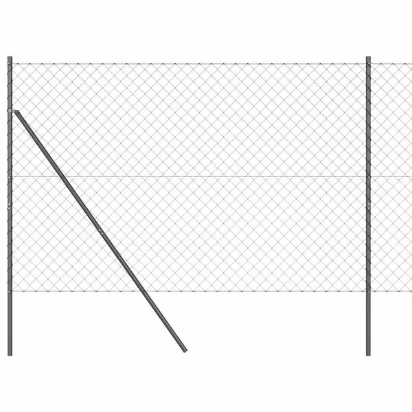 vidaXL Gir&eth;ingarp&oacute;stur Gr&aacute;r 25 x 1,6 m (60 x 60 mm mesh) St&aacute;l og PVC