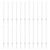 vidaXL Gir&eth;ingarp&oacute;stur 22 pcs Silfur 140 cm St&aacute;l