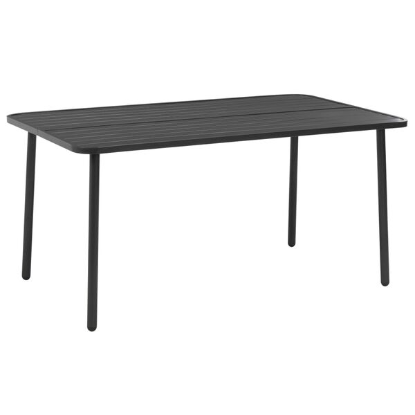 vidaXL 7 Hluta Gar&eth;h&uacute;sgagnasett St&aacute;l D&ouml;kkgr&aacute;tt