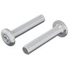 vidaXL H&ouml;fu&eth;l&aacute;saskr&uacute;fa 2 pcs Silfur M6 x 30 mm St&aacute;l