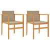 vidaXL Gar&eth;st&oacute;lar me&eth; Sessum 2 stk. Drappa&eth; P&oacute;l&yacute;rattan
