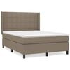 vidaXL H&oacute;lfa&eth; Springr&uacute;m me&eth; D&yacute;nu Br&uacute;ngr&aacute;tt 140x190 cm Tauefni
