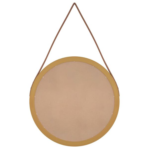 vidaXL Veggspegill me&eth; &Oacute;l &Oslash; 45 cm Gylltur