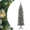 vidaXL Gervi mj&oacute; j&oacute;latr&eacute; me&eth; 150 LED me&eth; standi Gr&aelig;nn og hv&iacute;tur 150 cm