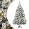 vidaXL Gervi j&oacute;latr&eacute; me&eth; 300 LED Gr&aelig;nn og hv&iacute;tur 270 cm PVC og m&aacute;lmur