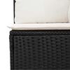 vidaXL 6 stykki gar&eth;s&oacute;fasett me&eth; p&uacute;&eth;um Black Poly Rattan Acacia