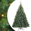 vidaXL Gervi j&oacute;latr&eacute; me&eth; 300 LED me&eth; standi Gr&aelig;nn 180 cm PE og PVC