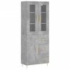 vidaXL H&aacute;r Sk&aacute;pur Steypugr&aacute;r 69,5x34x180 cm Samsettur Vi&eth;ur