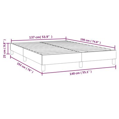 vidaXL Rúmgrind Dökkgrænt 140x190 cm Flauel