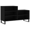 vidaXL Sk&oacute;sk&aacute;pur Svartur 102x36x60 cm Samsettur Vi&eth;ur