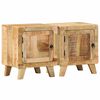 vidaXL n&aacute;ttbor&eth;ssk&aacute;pur 2 stk 40x32x46 cm Solid Wood Gr&oacute;ft Mang&oacute;