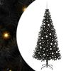 vidaXL J&oacute;latr&eacute; me&eth; 300 LED me&eth; standi Svartur 210 cm PVC