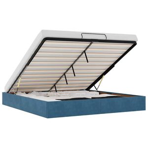 vidaXL Ottoman r&uacute;mgrind Engin d&yacute;na D&ouml;kkbl&aacute;r 160x200 cm Flauel