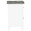 vidaXL Náttborð 2 stk með 2 Skúffum Grá og Hvít