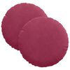 vidaXL Setjp&uacute;&eth;ar 2 pcs V&iacute;nrau&eth;ur &Oslash;30 x 13 cm Flauel
