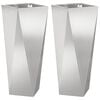 vidaXL Pl&ouml;ntuker 2 pcs Silfur 30 x 30 x 75 cm Ry&eth;fr&iacute;tt St&aacute;l