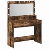 vidaXL F&ouml;tubor&eth; me&eth; hillu Rau&eth;-eik 100 x 41 x 135 cm Samsettur vi&eth;ur