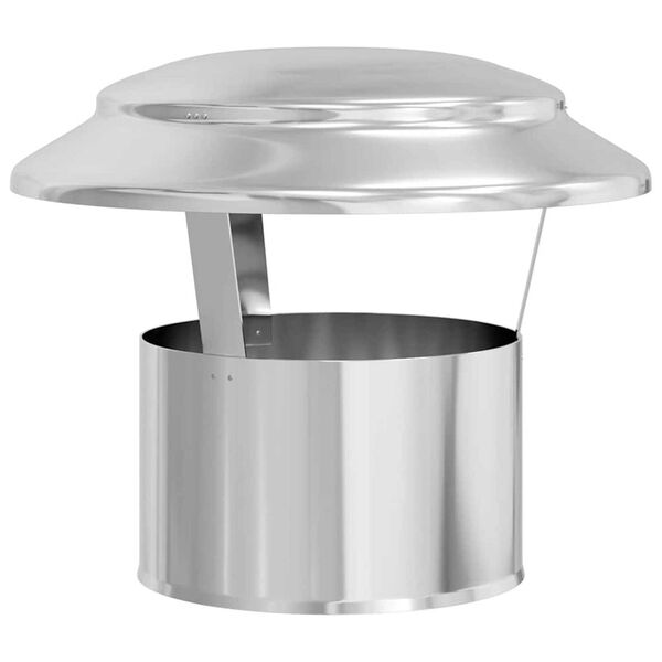 vidaXL Regnlok fyrir munn Silfur 25 x 25 x 20 cm Ry&eth;fr&iacute;tt St&aacute;l