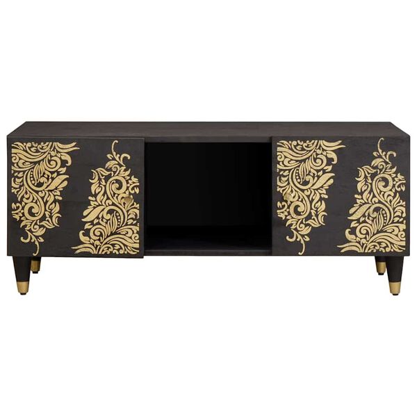 vidaXL S&oacute;fabor&eth; Svartur 100 x 54 x 40 cm Hart mang&oacute;tr&eacute;