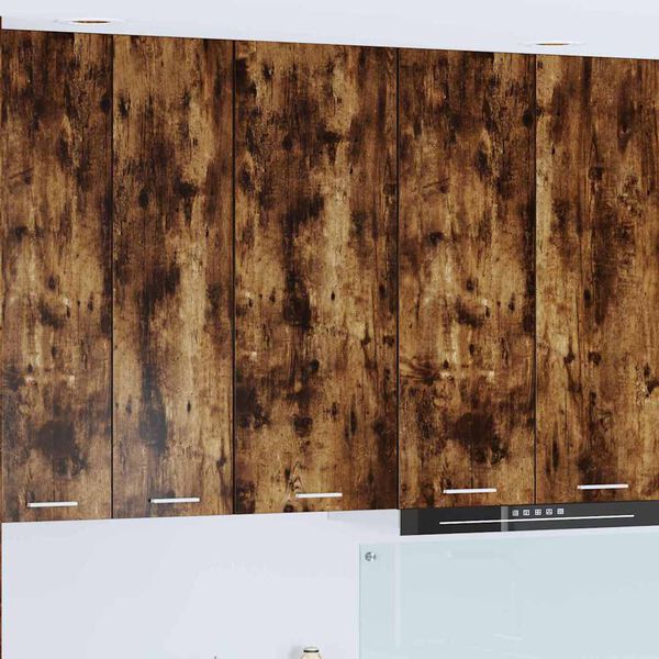 vidaXL Vegghengdur sk&aacute;pur Rau&eth;-eik 40 x 31 x 100 cm Samsettur vi&eth;ur