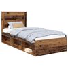 vidaXL Ramsv&iacute;k me&eth; h&ouml;fu&eth;gafl Gamalt timbur 90 x 190 cm Solid furuhikk