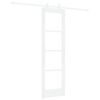 vidaXL Rennidyr ORKDAL Hv&iacute;tt 61 x 198,5 cm Gegnheil fura og gler