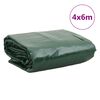 vidaXL Segld&uacute;kur Gr&aelig;nn 4x6 m 650 g/m&sup2;