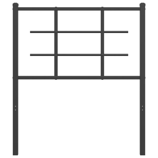 vidaXL H&ouml;fu&eth;gafl &uacute;r M&aacute;lmi Svartur 75 cm