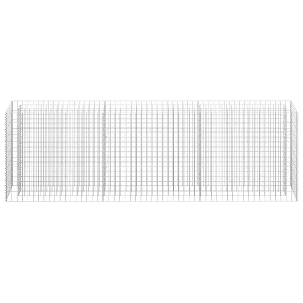 vidaXL Gabion Grjótkassi Upphækkað Blómaker Sínkhúðað Stál 270x30x90cm
