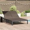 vidaXL Sunbed 1-Pers&oacute;na Br&uacute;nn 206 x 62.5 x 74 cm p&oacute;l&yacute;rattan