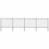 vidaXL Gar&eth;gir&eth;ing me&eth; spj&oacute;ttoppi &uacute;r st&aacute;li 714,5x150 cm sv&ouml;rt