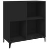 vidaXL Pl&ouml;tusk&aacute;pur Svartur 84,5x38x89 cm Samsettur Vi&eth;ur