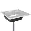 vidaXL Eldh&uacute;svaskur Silfurlita&eth;ur 600x600x155 mm Ry&eth;fr&iacute;tt St&aacute;l
