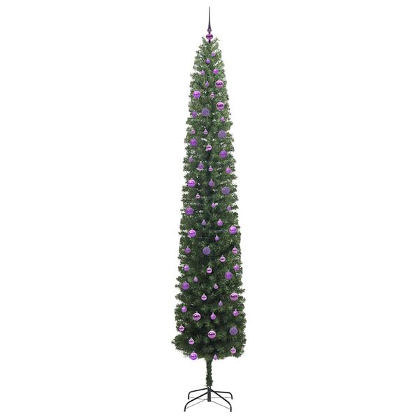vidaXL Gervi j&oacute;latr&eacute; me&eth; 300 LED Gr&aelig;nn 270 cm PVC, st&aacute;l og plast