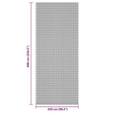 vidaXL Útilegumotta Reykgrá 6x2,5 m