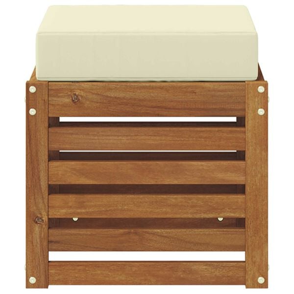 vidaXL Utandyra St&oacute;ll Bekkur Hrein akas&iacute;utr&eacute; N&aacute;tt&uacute;rulegur