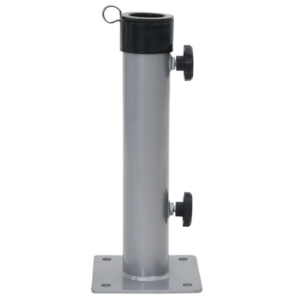 vidaXL Fótur fyrir Sólhlíf Ø38/48 mm Stöng Silfur Stál