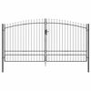 vidaXL Tv&ouml;faldur hur&eth; me&eth; l&aacute;s Woerden Gr&aacute;r 400 x 249,5 cm St&aacute;l