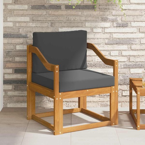 vidaXL &Uacute;tis&oacute;fi Solid Akas&iacute;uskei&eth; og P&oacute;lyester N&aacute;tt&uacute;rulegur