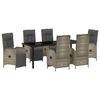 vidaXL Gar&eth;ur bor&eth;sett me&eth; p&uacute;&eth;i 7 pcs Gr&aacute;r p&oacute;l&yacute;rattan