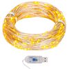 vidaXL Strengjalj&oacute;s 40m me&eth; 400 Hl&yacute;jum Hv&iacute;tum LED-lj&oacute;sum 8 A&eth;ger&eth;ir