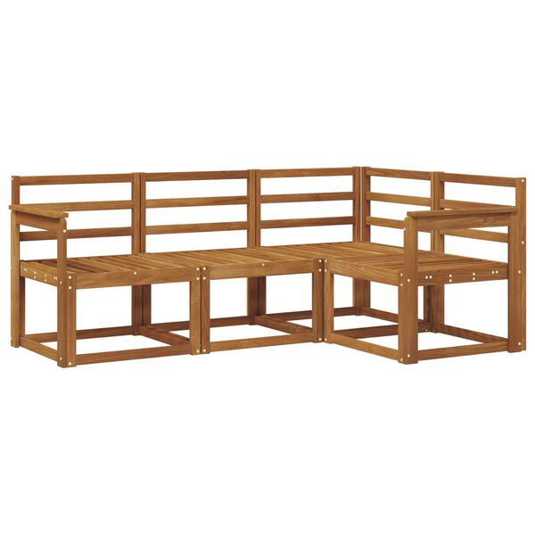 vidaXL &Uacute;ti s&oacute;fasett 4 pcs N&aacute;tt&uacute;rulegur Hrein akas&iacute;utr&eacute;