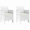 vidaXL Gar&eth;st&oacute;ll me&eth; p&uacute;&eth;i 2 pcs Hv&iacute;tt 53 x 49 x 85 cm P&oacute;l&yacute;pr&oacute;p&yacute;len