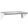 vidaXL Vegghilla 100x45x31 cm Silfurlita&eth; Ry&eth;fr&iacute;tt St&aacute;l