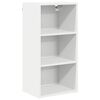 vidaXL Vegghengdur sk&aacute;pur Hv&iacute;tt 40 x 29,5 x 80 cm Samsettur vi&eth;ur